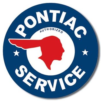 Plåtskylt PONTIAC SERVICE