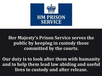 Metallskylt PRISON SERVICE