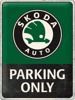 Plåtskylt Škoda Auto - Parking Only