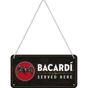 Metallskilt Bacardi - Served Here