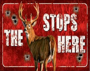 Buck Stops Here Metallskilt