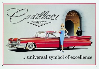 Metallskilt CADILLAC