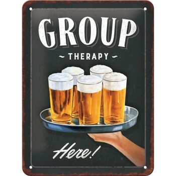 Metallskilt Group Therapy