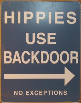 Metallskilt HIPPIES