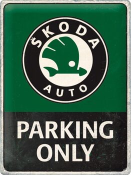 Metallskilt Škoda Auto - Parking Only
