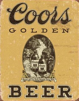 Metalni znak Coors - Golden Beer