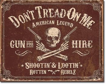 Metalni znak DTOM - Gun for Hire