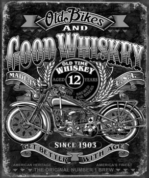 Metalowa tabliczka Good Whiskey
