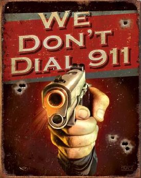 Metalowa tabliczka JQ - We Don't Dial 919