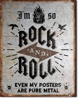 Metalowa tabliczka Rock n Roll Posters
