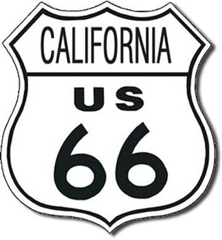 Metalowa tabliczka ROUTE 66 - california