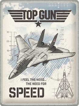 Metalowa tabliczka Top Gun - The Need for Speed