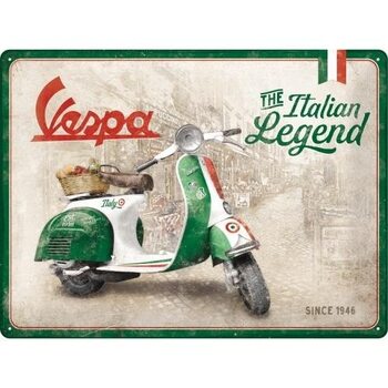 Metalowa tabliczka Vespa The Italian Legend