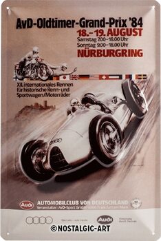 Metalskilt Audi - AvD Oldtimer Grand Prinx