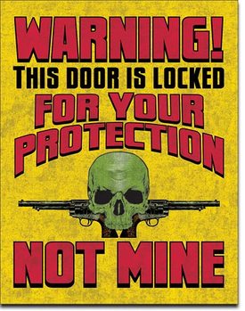 Metalskilt Door is Locked