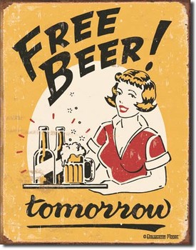 Metalskilt FREE BEER