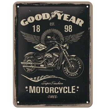 Metalskilt Good Year - Motorcycle