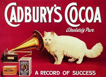 Metalskilt GRAMOPHONE CAT