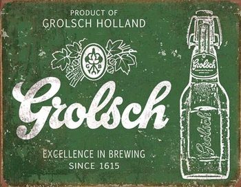 Metalskilt Grolsch Beer - Excellence