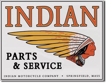 Metalskilt INDIAN - logo
