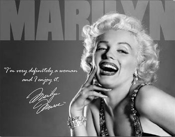 Metalskilt MARILYN MONROE - definately