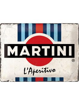 Metalskilt Martini L'Aperitivo Racing Stripes