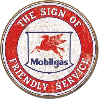Metalskilt Mobil - Friendly Service
