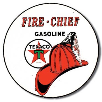 Metalskilt TEXACO - fire chief