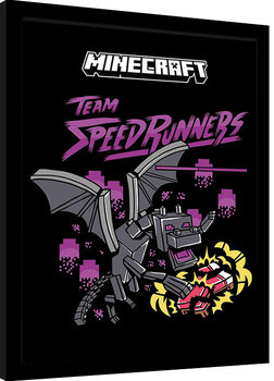 Keretezett poszter Minecraft - Team Speedrunners