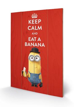 Bild auf Holz Minions (Despicable Me) - Keep Calm
