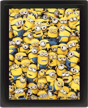 Πλαισιωμένη 3D αφίσα  Minions (Despicable Me) - Many Minions
