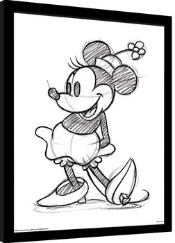 Keretezett poszter Minnie Egér (Minnie Mouse) - Sketched Single
