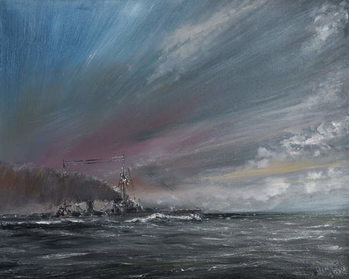 Moltke enters skagerrak, 2014, Festmény reprodukció