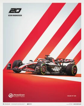 Umělecký tisk MoneyGram Haas F1 Team - Kevin Magnussen - 2023