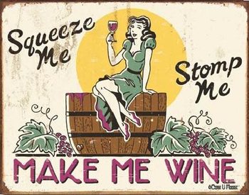 Μεταλλική πινακίδα MOORE - make me wine