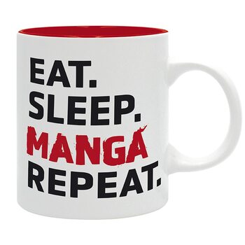Cup Eat Sleep Manga Repeat - Asian Art