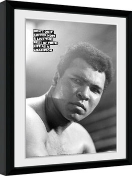 Inramad poster Muhammad Ali - Don't Quit