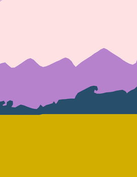 Vægklistermærke Nearby mountains,2016,