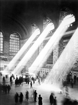Umělecký tisk NEW YORK - Sluneční paprsky v Grand Central Station