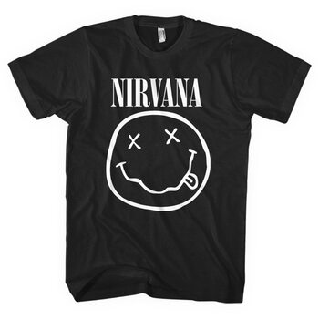 T-Shirt Nirvana - White Smiley