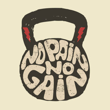 Samolepka no pain no gain.