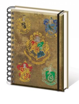 Notatbok Harry Potter - Hogwart's Crests A5