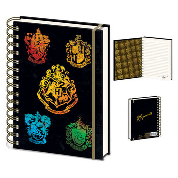 Notizbuch Harry Potter - Colourful Crest Dark