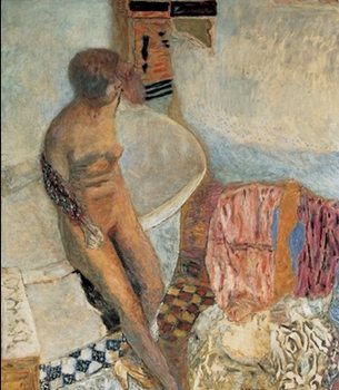 Reprodukce Akt ženy opírající se o vanu, 1931 - Pierre Bonnard