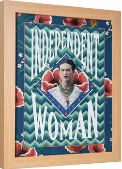 Zarámovaný plagát Frida Kahlo - Independent Woman