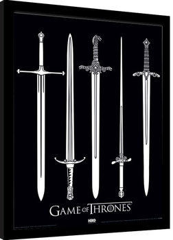 Zarámovaný plagát Game Of Thrones - Swords