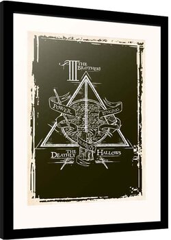 Zarámovaný plagát Harry Potter - Deathly Hallows Symbol