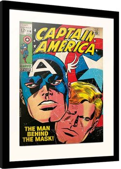 Zarámovaný plagát Marvel - Captain America