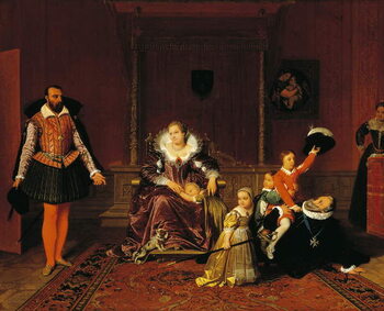 Obraz na plátně 555931 Henry IV surprised by the Spanish Ambassador