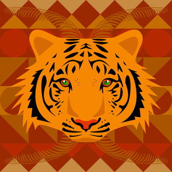 Obraz na plátně Aztec Tiger